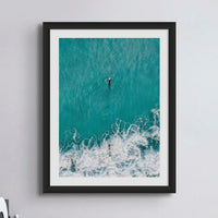 Jade Surfer (Aerial Beach Photography) - Unframed - Beach House Art