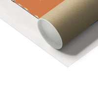 Vintage Book Cover Art Print titled "Just Keep Swimming" in Orange colour. It is available in an unframed 
