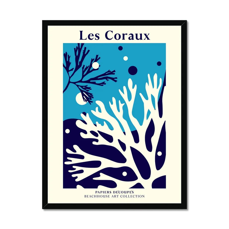 Les Coraux - Graphic Wall Art - Framed - Beach House Art