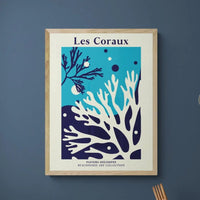 Les Coraux - Graphic Wall Art - Framed - Beach House Art