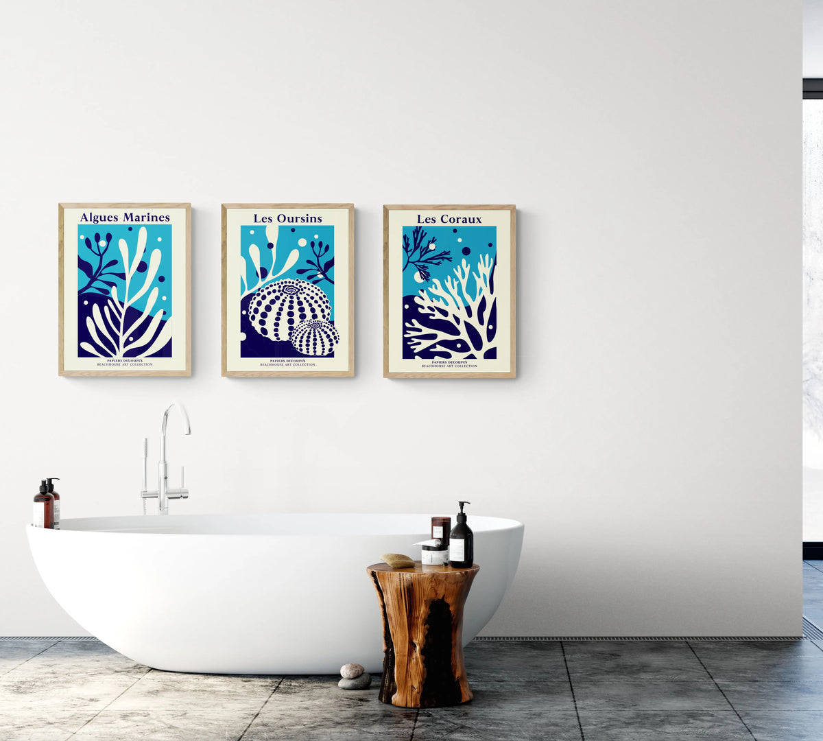 Les Coraux - Graphic Wall Art - Framed - Beach House Art