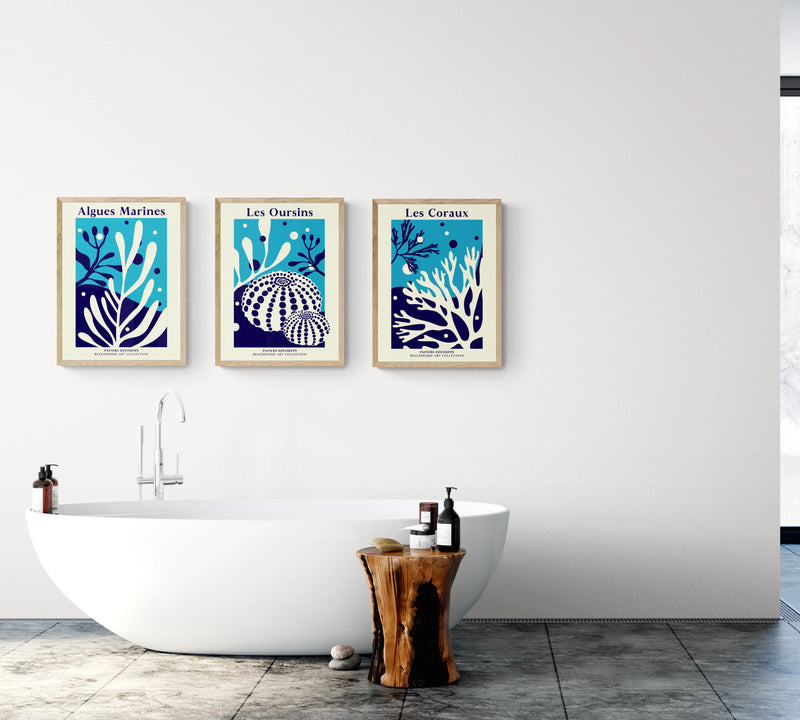 Les Coraux - Graphic Wall Art - Framed - Beach House Art