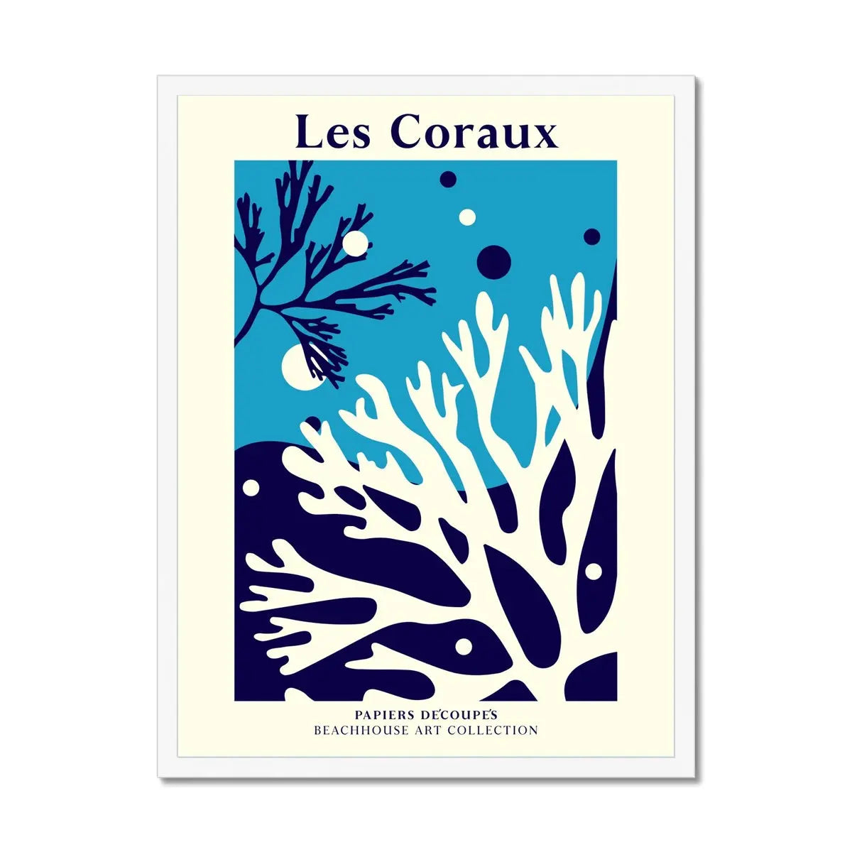 Les Coraux - Graphic Wall Art - Framed - Beach House Art