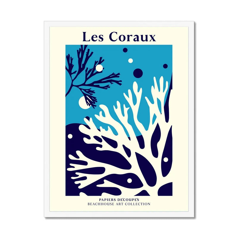 Les Coraux - Graphic Wall Art - Framed - Beach House Art