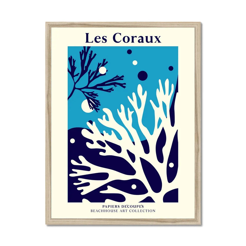 Les Coraux - Graphic Wall Art - Framed - Beach House Art