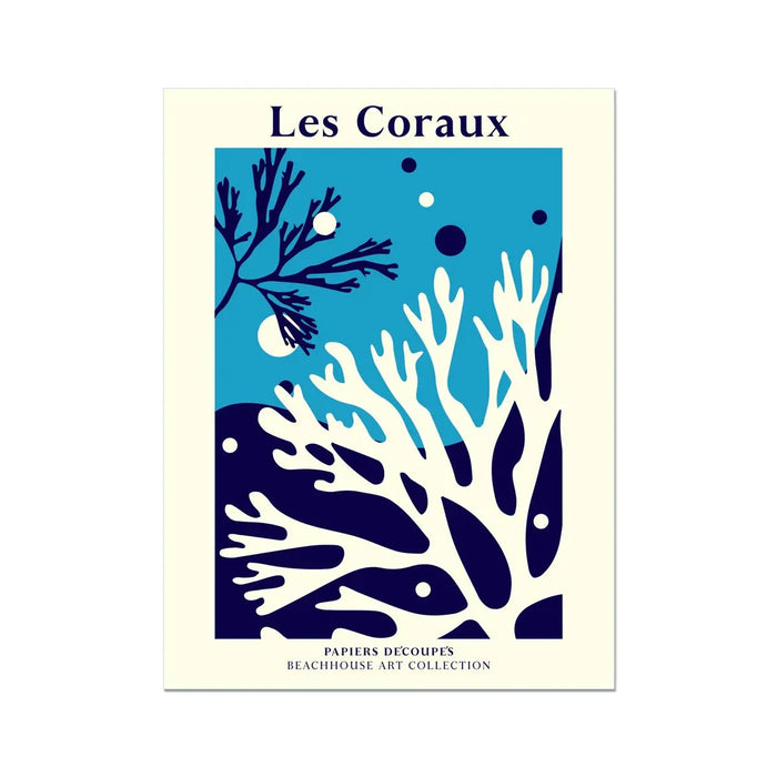 Les Coraux - Graphic Wall Art - Unframed - Beach House Art