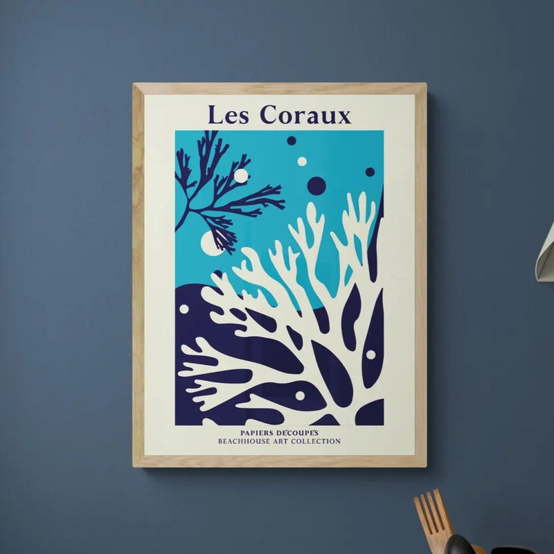 Les Coraux - Graphic Wall Art - Unframed - Beach House Art