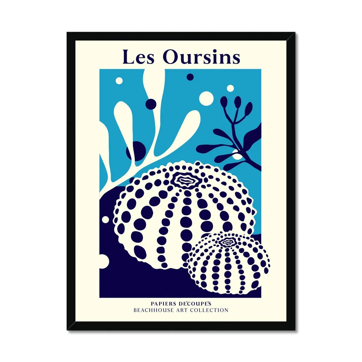 Les Oursins - Graphic Wall Art - Framed - Beach House Art