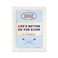 Life's Better on the River (Vintage Book Art) - Unframed - Beach House Art