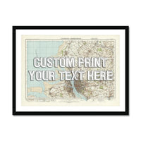 Map Prints of Liverpool | Personalised Map Print | Map Print in White font - Framed wall art