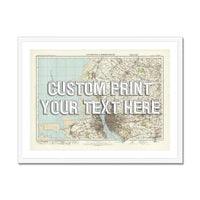 Map Prints of Liverpool | Personalised Map Print | Map Print in White font - Framed wall art