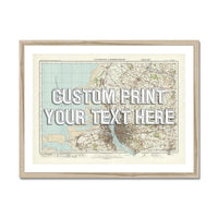 Map Prints of Liverpool | Personalised Map Print | Map Print in White font - Framed wall art