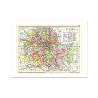 Map Print Of London | Vintage Map Print | London - Unframed