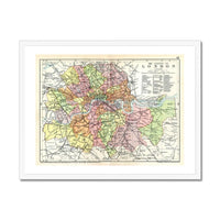 Framed London Map Print | Vintage Map Print | London - Framed