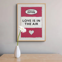 Love is in the Air (Viva Magenta) Sony Lyric Book Cover Print - Unframed Song Lyric Wall Art