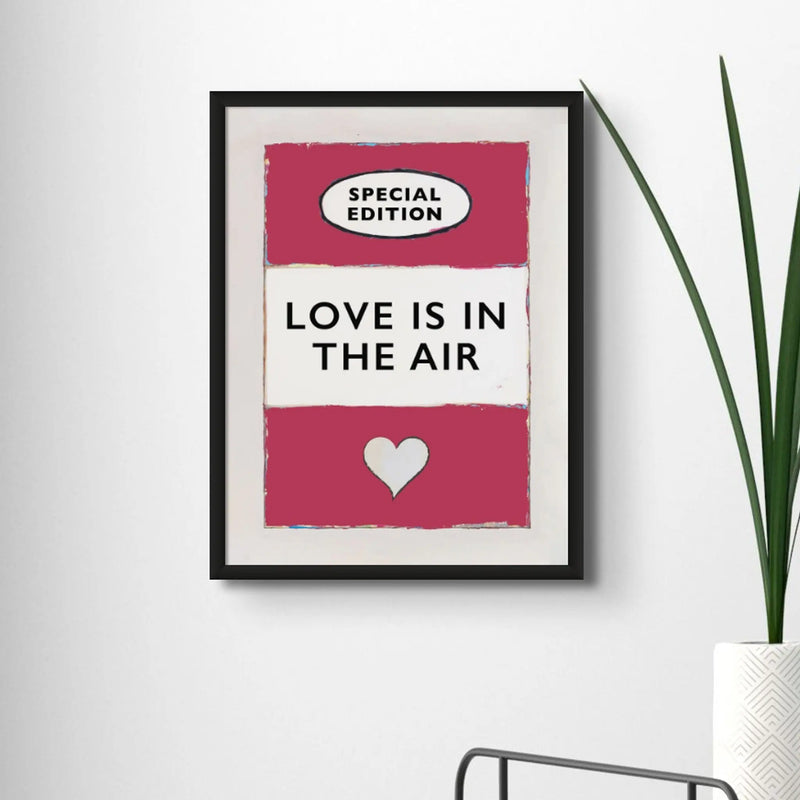 Love is in the Air (Viva Magenta) Sony Lyric Book Cover Print - Unframed Song Lyric Wall Art