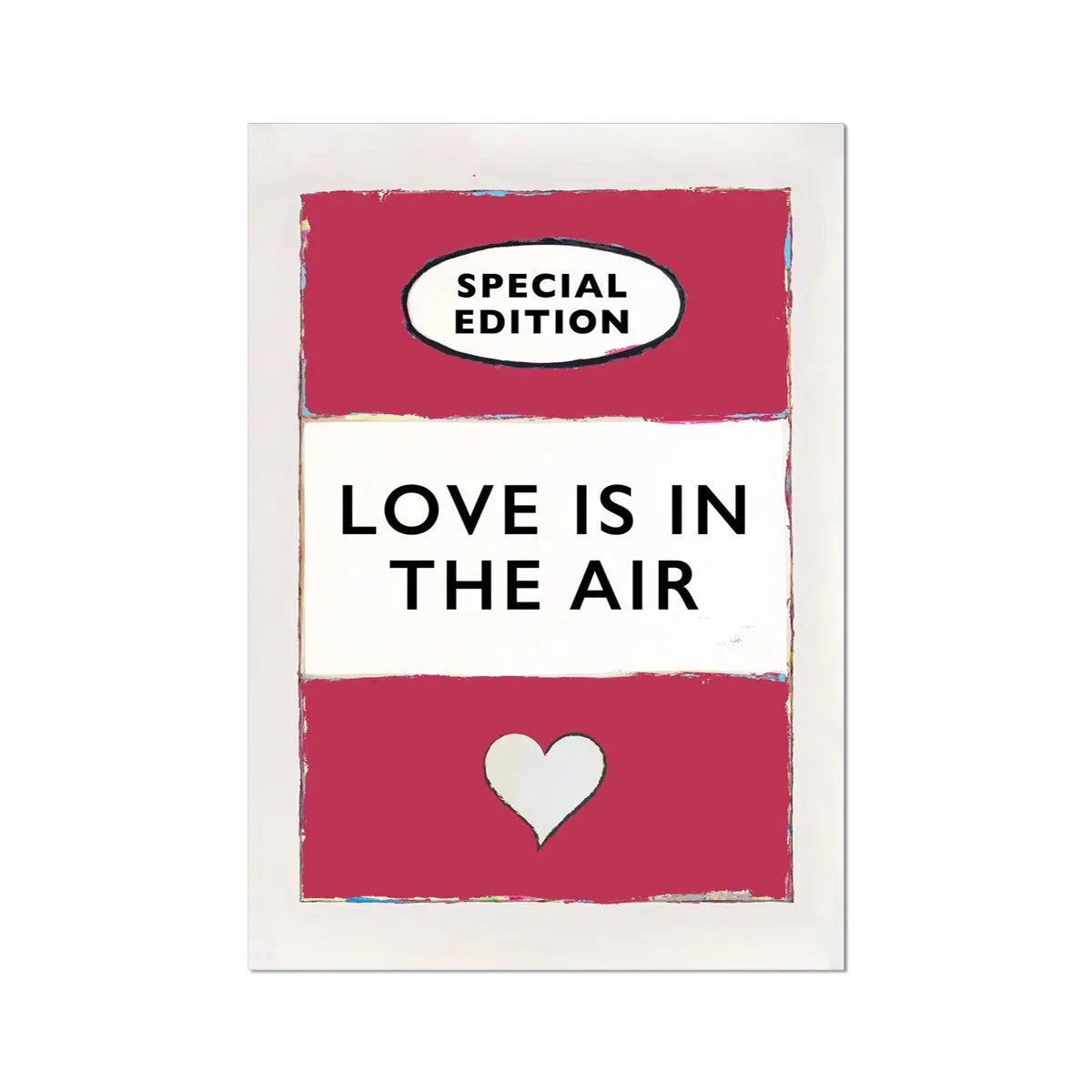 Love is in the Air (Viva Magenta) Sony Lyric Book Cover Print - Unframed Song Lyric Wall Art