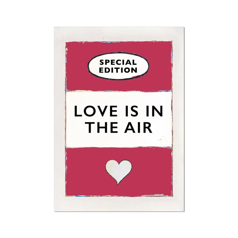 Love is in the Air (Viva Magenta) Sony Lyric Book Cover Print - Unframed Song Lyric Wall Art