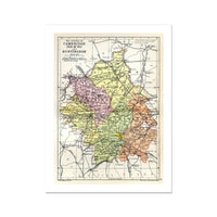 Map print of Cambridge | Vintage Map of Cambridge Print - Unframed Wall Art