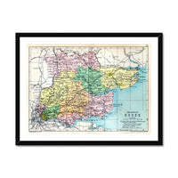 Map Print of Essex | Vintage Map of Essex Print - Framed Wall Art
