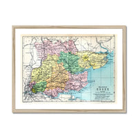 Map Print of Essex | Vintage Map of Essex Print - Framed Wall Art