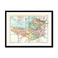 Vintage Map Print of Somerset - Framed Wall Art