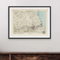 Newcastle Vintage Map Print | Map Print of Newcastle - Unframed Wall Art