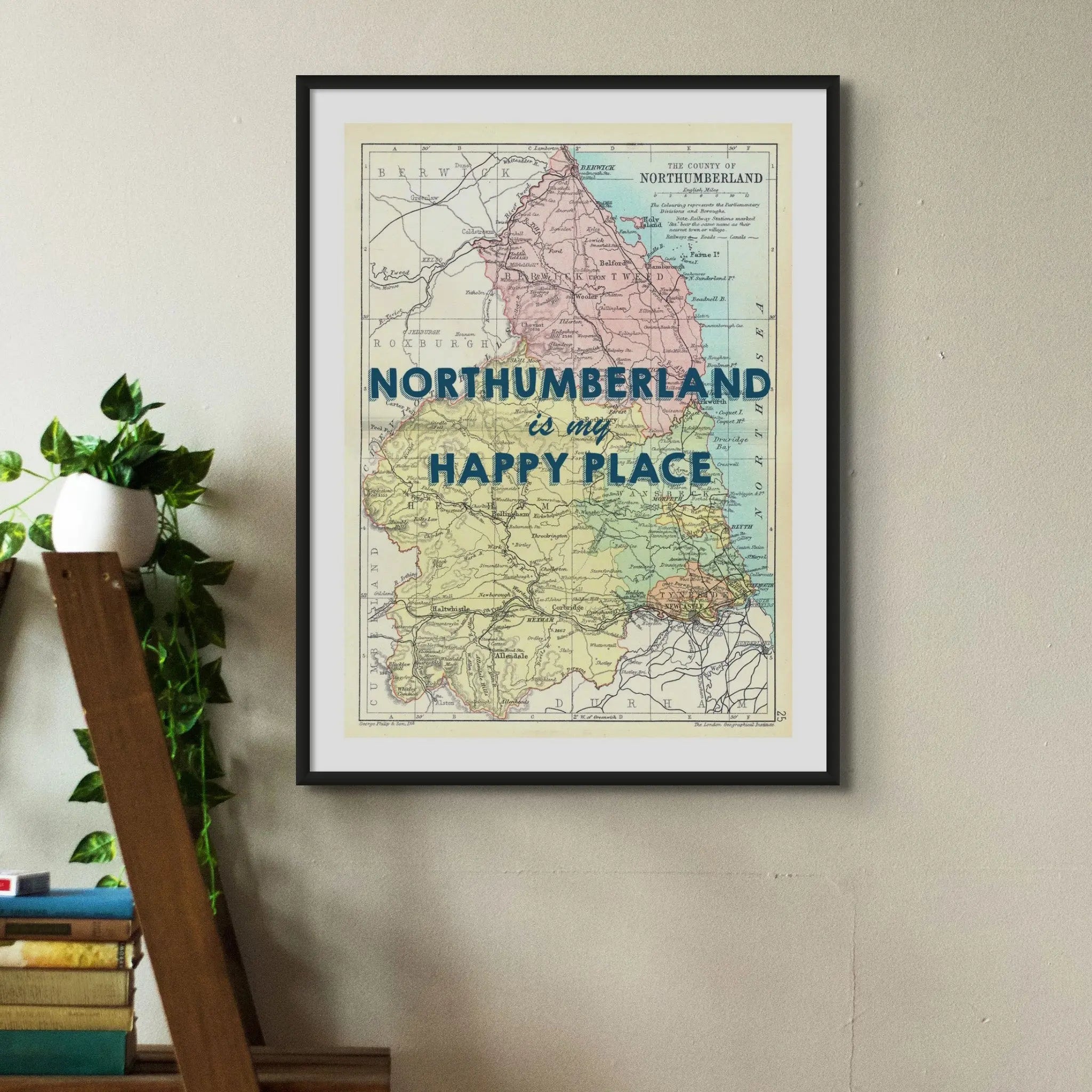 New Hampshire - Art Print or Canvas  State map art, Map art print, Art  prints