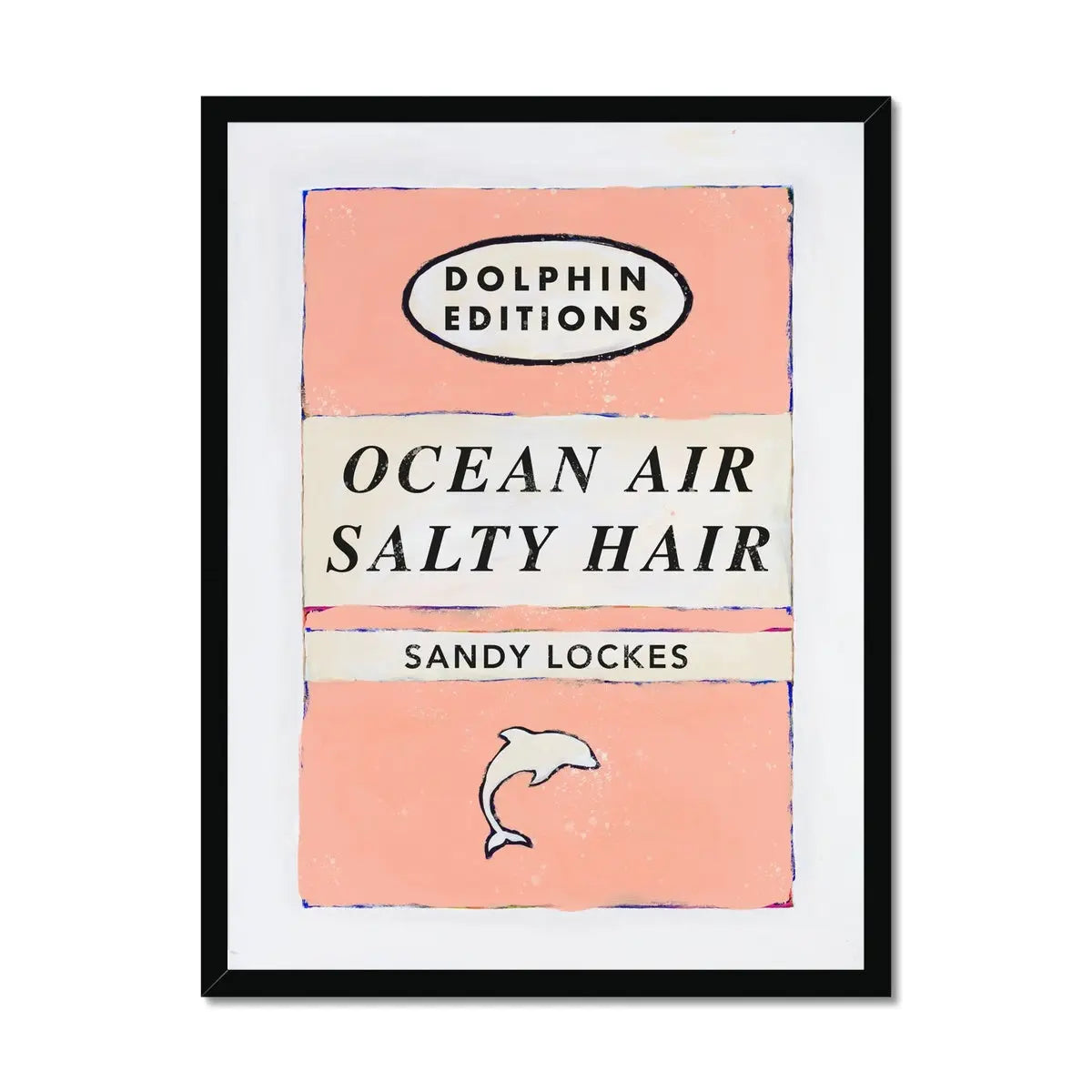 Vintage Book Art - Ocean Air - Framed - Beach House Art