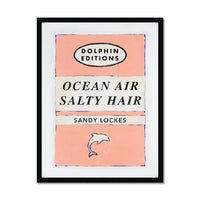 Vintage Book Art - Ocean Air - Framed - Beach House Art
