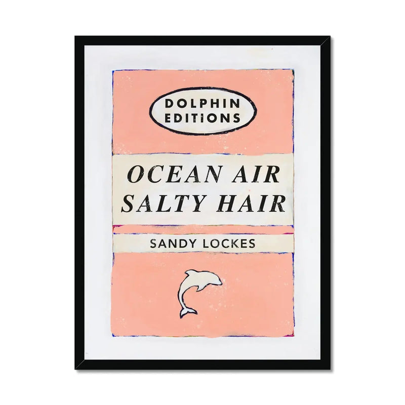 Vintage Book Art - Ocean Air - Framed - Beach House Art