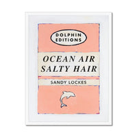 Vintage Book Art - Ocean Air - Framed - Beach House Art