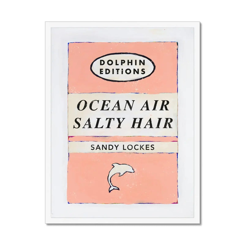 Vintage Book Art - Ocean Air - Framed - Beach House Art