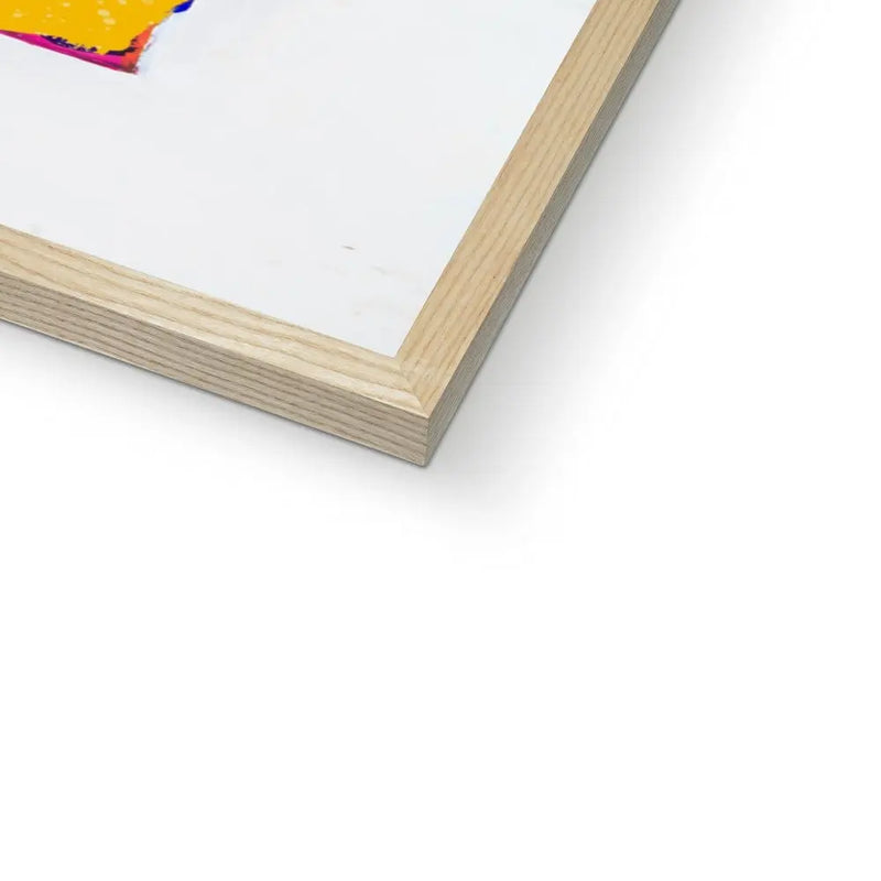 Ocean Air (Sunshine Yellow) Vintage Book Cover Art Print that comes with a frame.