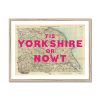 Or Nowt (Old Yorkshire Map) Map Art - Framed - Beach House Art