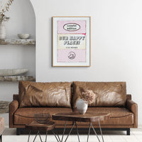 Our Happy Place Art Print | Vintage Book Art Poster  - Unframed Wall Art
