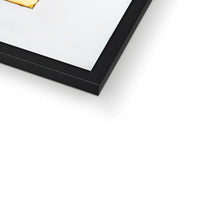 Our Happy Place quote print on vintage style book cover in Yellow - Framed