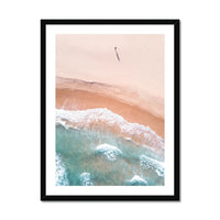 Pastel Break (Aerial Beach Photography) - Framed - Beach House Art