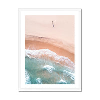 Pastel Break (Aerial Beach Photography) - Framed - Beach House Art