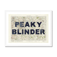 Peaky Blinder | Vintage Map Print | Birmingham - Framed