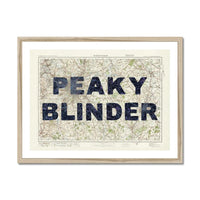 Peaky Blinder | Vintage Map Print | Birmingham - Framed