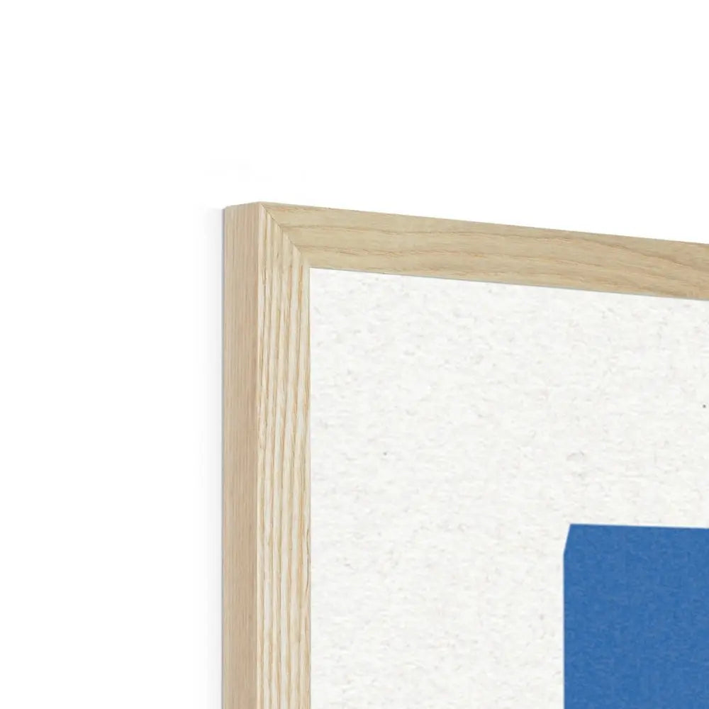 Black & Blue Abstract Wall Art - Pebble Stack No 2 - Framed - Beach House Art