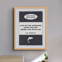 Personalised Book Cover Art Print | Custom Book Print | Black - Framed Wall Art