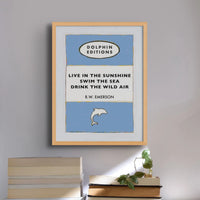 Personalised Book Cover Art Print | Custom Book Print | Blue - Framed Wall Art