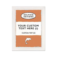 Personalised Book Cover Art | Custom Art Print in Orange - Unframed Wall Art