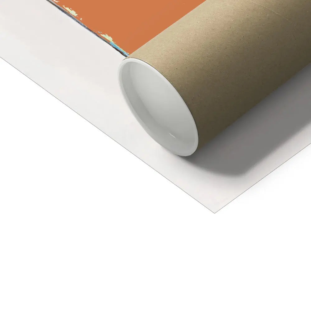 Personalised Book Cover Art | Custom Art Print in Orange - Unframed Wall Art