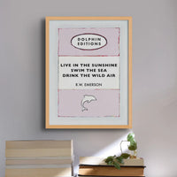 Personalised Book Cover Art | Custom Art Print in Pink - Unframed Wall Art