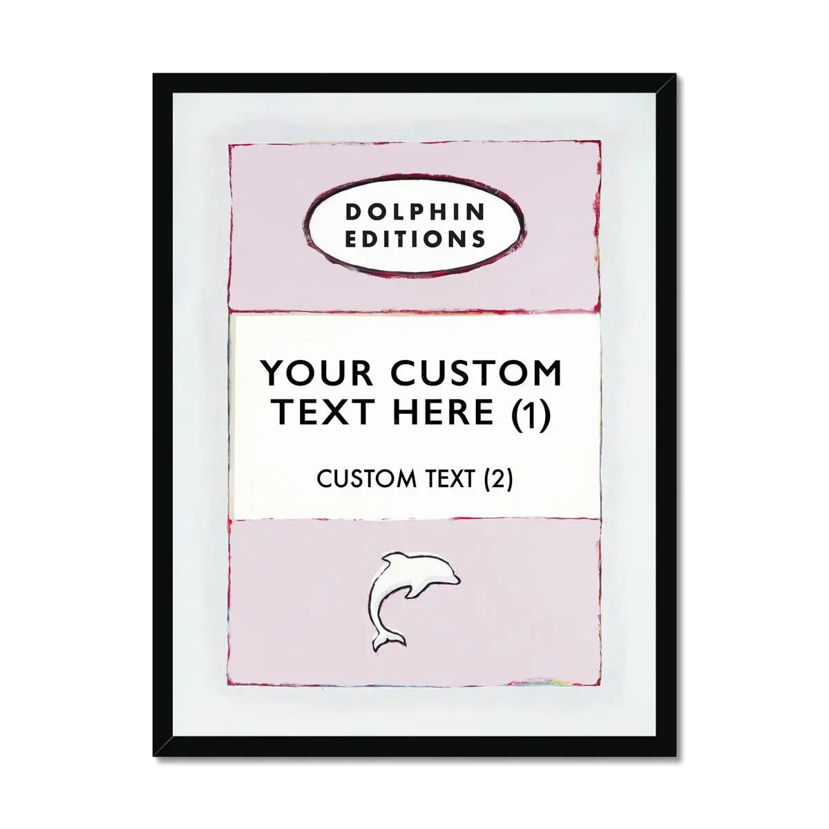 Personalised Book Cover Art | Custom Art Print in Pink - Framed Wall Art