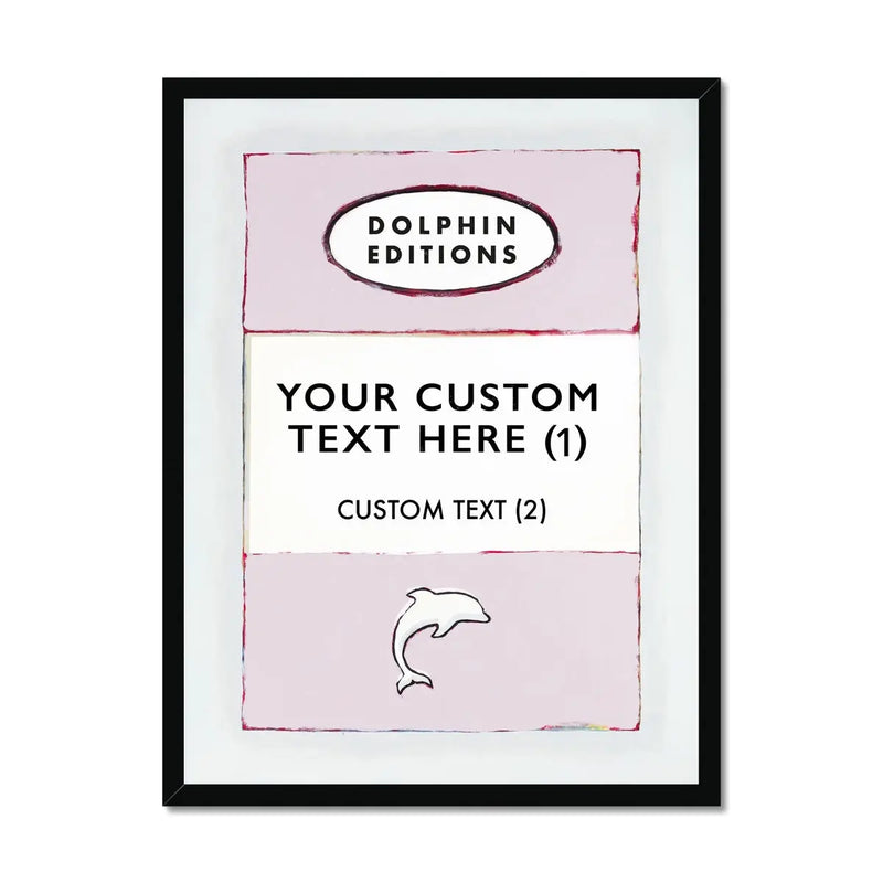 Personalised Book Cover Art | Custom Art Print in Pink - Framed Wall Art