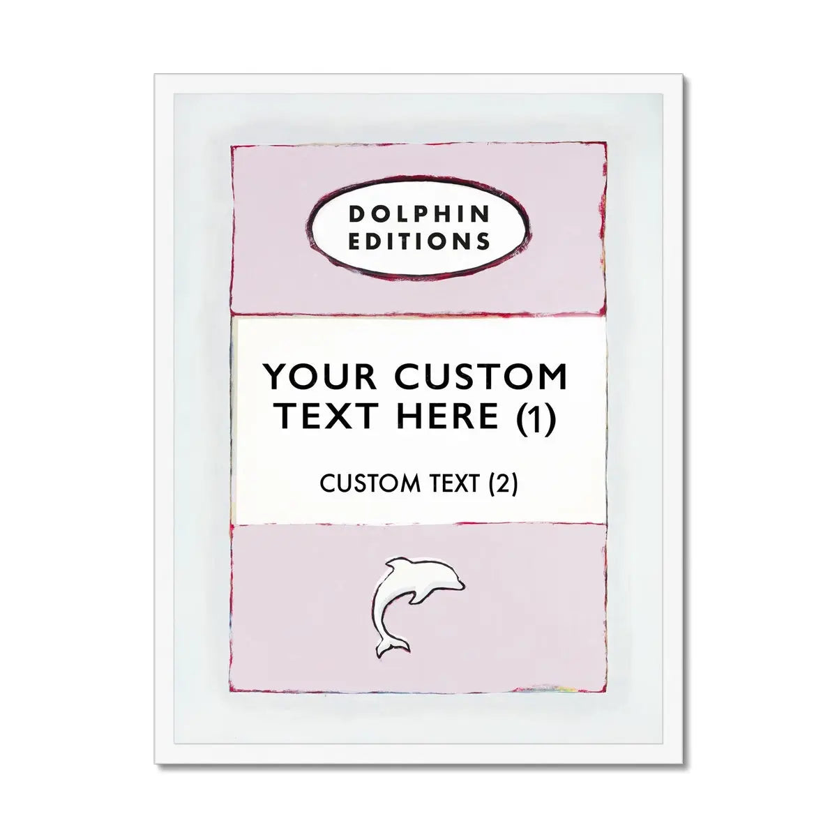 Personalised Book Cover Art | Custom Art Print in Pink - Framed Wall Art